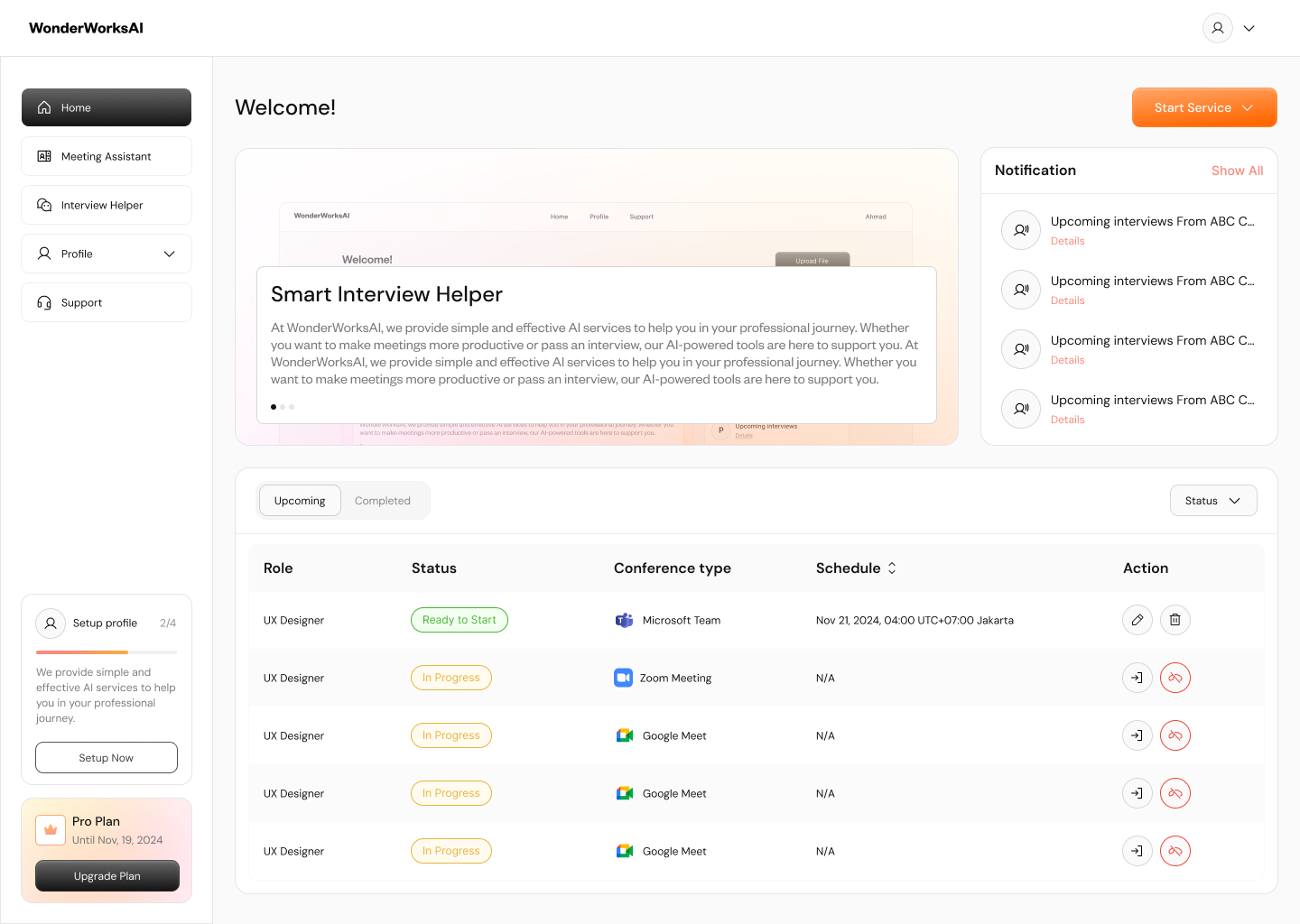 Wonder Works - AI Dashboard